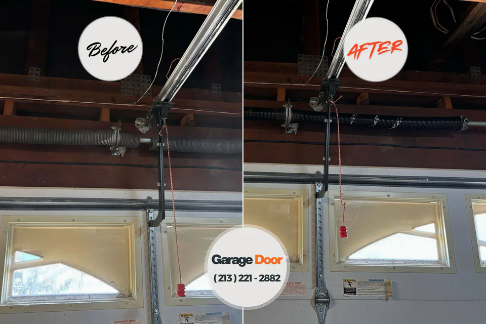 Before and after: garage door repair Dickson City, PA